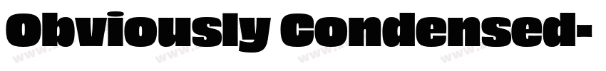 Obviously Condensed字体转换 Obviously Condensed字体转换